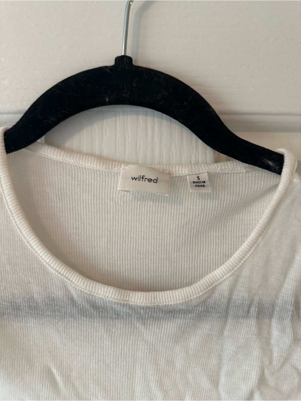Wilfred White Ribbed Scoop Neck Tank